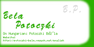 bela potoczki business card